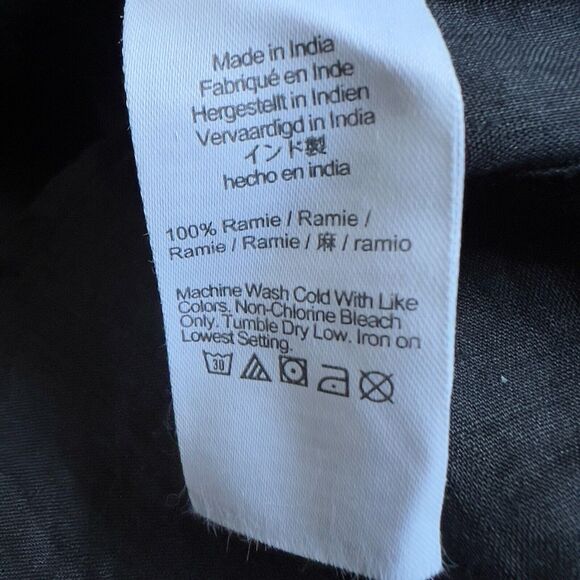 Madewell Shirt Women's XL Black Resort Long-Sleeve Collared Semi-Sheer Button Up - Picture 5 of 8